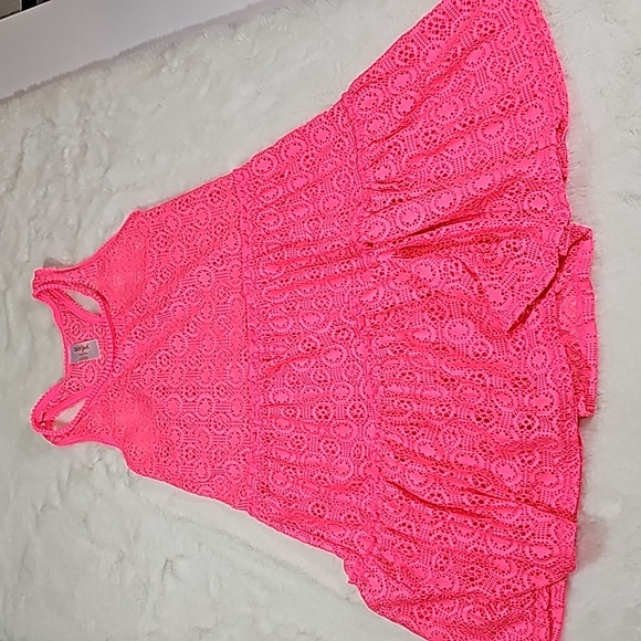 Cat & Jack Girls Swim Cover Up Dress Pink Size Large  10-12 - Picture 1 of 5